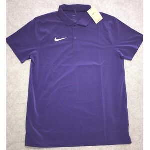 NWT Nike Football Dri-Fit Coaches Polo Shirt Royal‎ Purple Mens Large DV6749-566